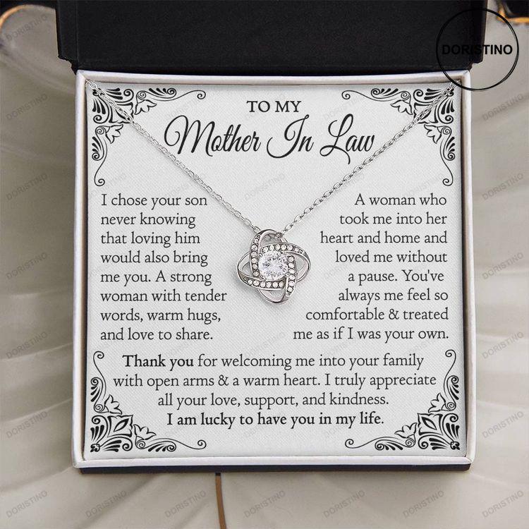 To My Mother-in-law Necklace Gift Mother-in-law Jewelry Love Knot Necklace Doristino Awesome Necklace