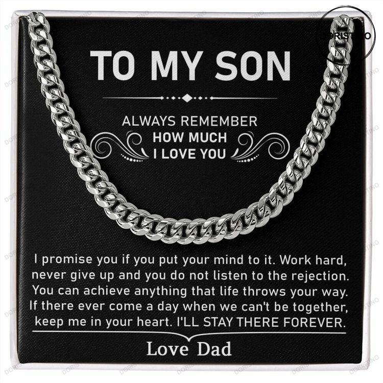 To My Son Cuban Necklace Gift For Son Gift For Son From Mom Son Birthday Gift From Dad To Son Son Graduation Gift Doristino Awesome Necklace
