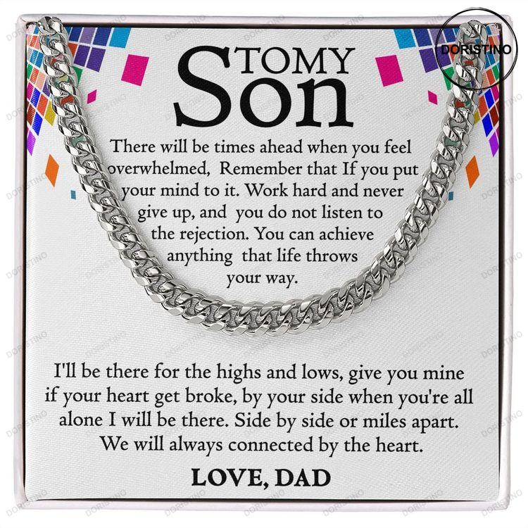 To My Son Gift From Dad Fathers Day Gift Doristino Awesome Necklace