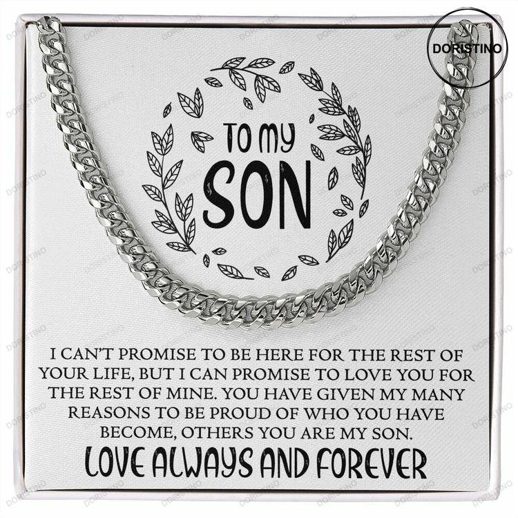 To My Son Gift From Mom Dad Son Jewelry Son Necklace Cuban Link Chain Doristino Awesome Necklace