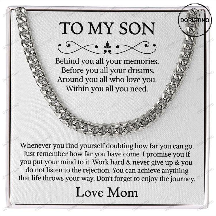 To My Son Gift From Mom Gift For Son For Graduation Son Birthday Gift Doristino Awesome Necklace