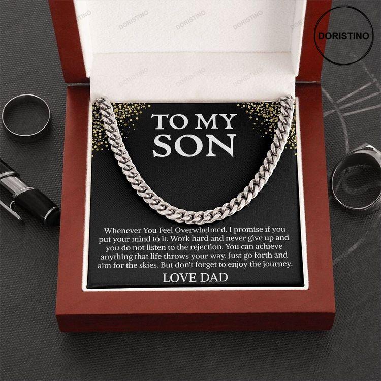 To My Son Necklace From Dad Cuban Necklace Gift For Son Doristino Awesome Necklace