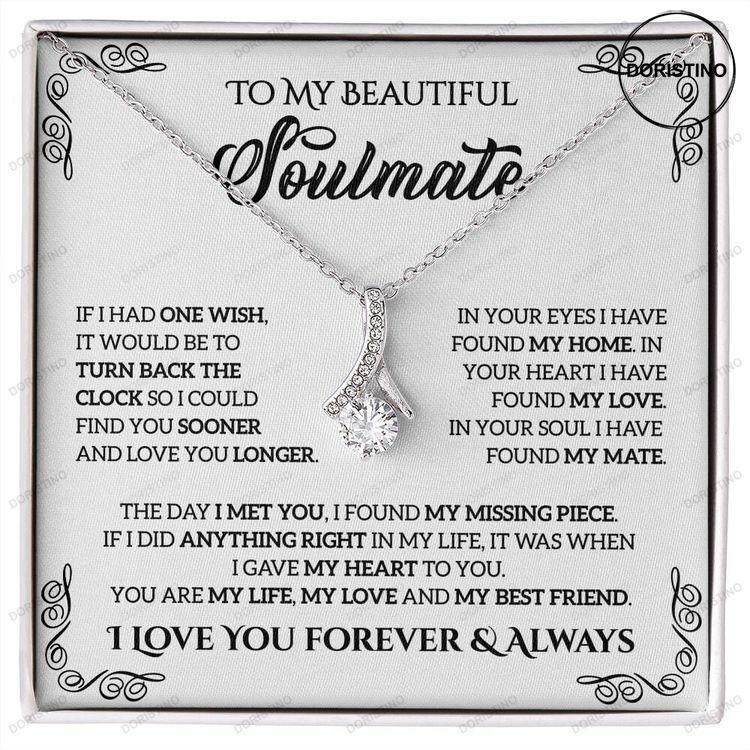 To My Soulmate Alluring Beauty Necklace Valentine Gifts For Her Gift For Girlfriend Wife Doristino Limited Edition Necklace