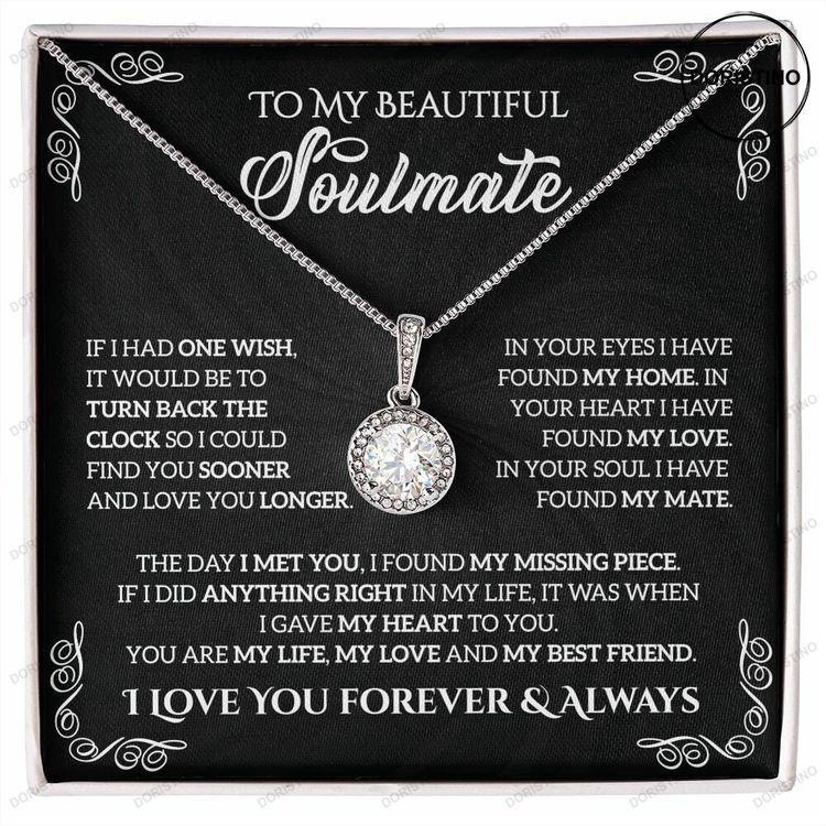 To My Soulmate Eternal Love Necklace Valentine Gifts For Her Gift For Girlfriend Wife Doristino Trending Necklace