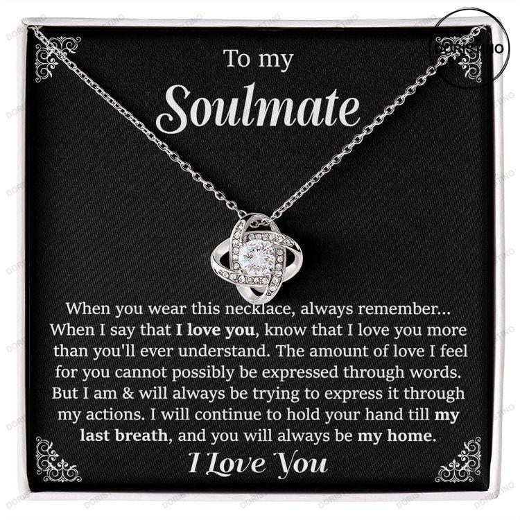 To My Soulmate Gift From Him Romantic Gift For Her Woman Necklace Doristino Awesome Necklace