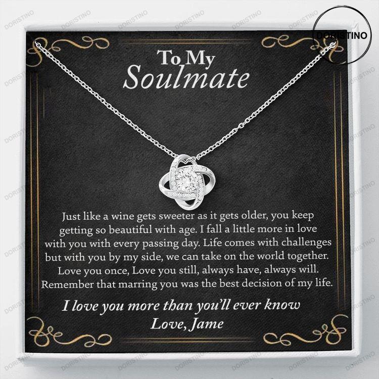To My Soulmate Gift Gift From Husband Boyfriend Anniversary Gift Gift For Wife Girlfriend Gift For Her Doristino Awesome Necklace