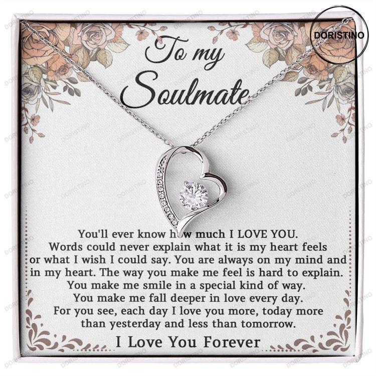 To My Soulmate Heart Necklace Heart Necklace Gift For Girlfriend For Wife Personalized Anniversary Gift Custom Birthday Gift For Her Doristino Awesome Necklace