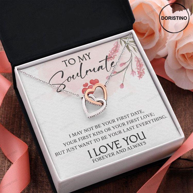 To My Soulmate Interlocking Heart Necklace Gift With Letter Love Card Doristino Awesome Necklace