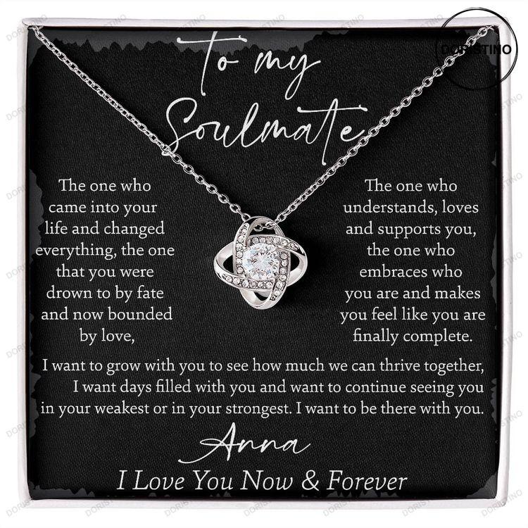To My Soulmate Love Knot Necklace Doristino Trending Necklace