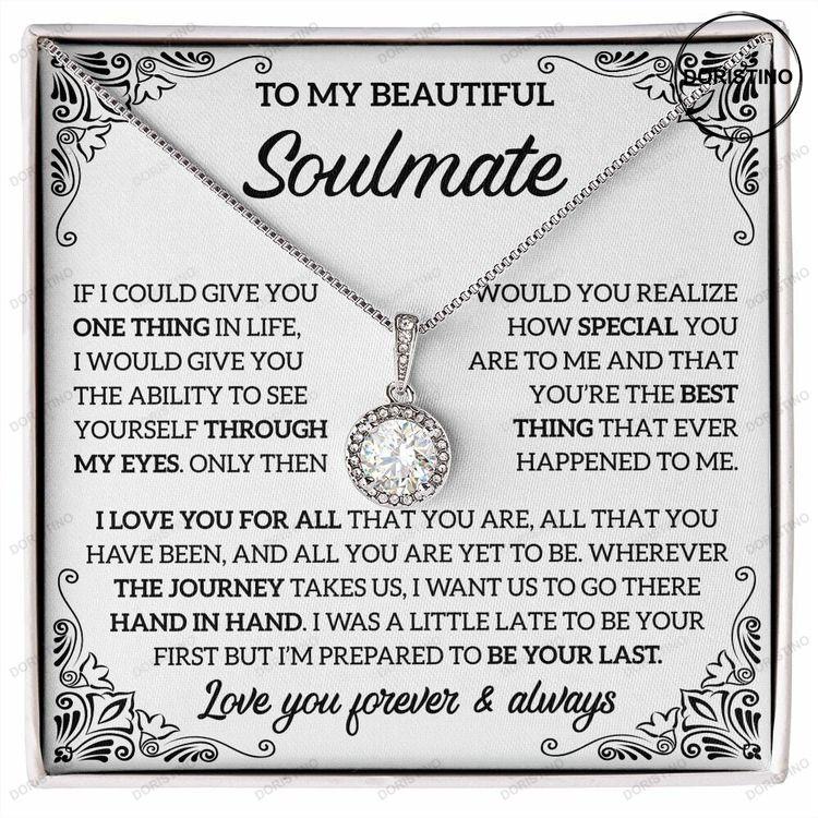 To My Soulmate Necklace Eternal Love Necklace Valentine Gifts For Her Gift For Girlfriend Wife Doristino Limited Edition Necklace