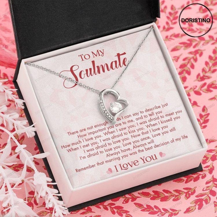 To My Soulmate Necklace Forever Love Necklace Soulmate Gift Soulmate Jewelry Gift For Her Doristino Awesome Necklace