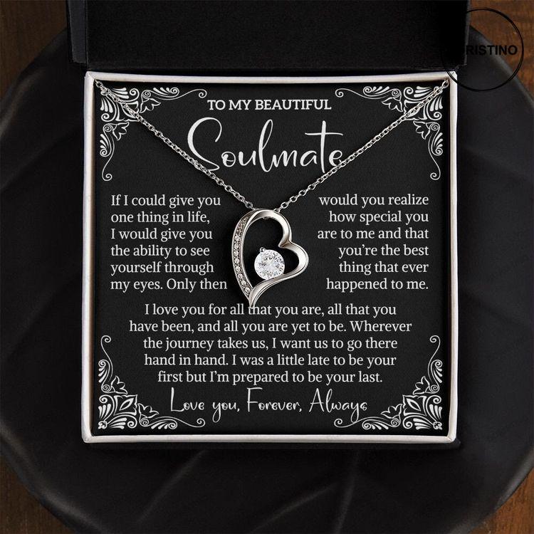 To My Soulmate Necklace Forever Love Necklace Valentine Gift For Her Gift For Soulmate Gift For Wife Girlfriend Doristino Limited Edition Necklace