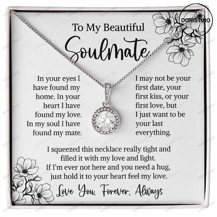 To My Soulmate Necklace Forever Love Necklace Valentine Gifts For Her Gift For Girlfriend Wife Doristino Awesome Necklace