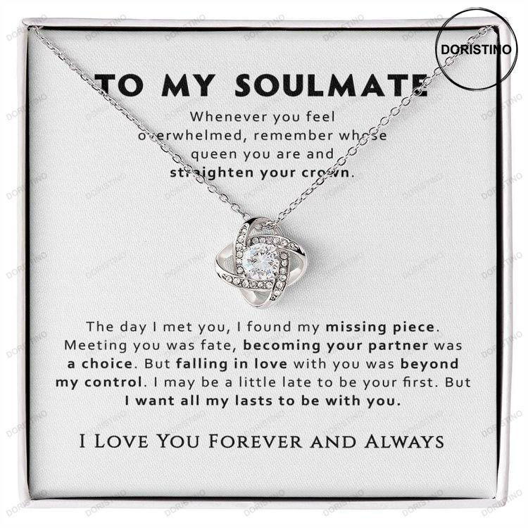 To My Soulmate Necklace Gift With Love Card Gift For Wife From Her Man Doristino Trending Necklace