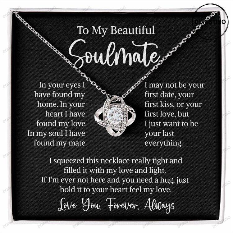 To My Soulmate Necklace Love Knot Necklace Valentine Gift For Wife Gift For Soulmate Gift For Her Doristino Awesome Necklace