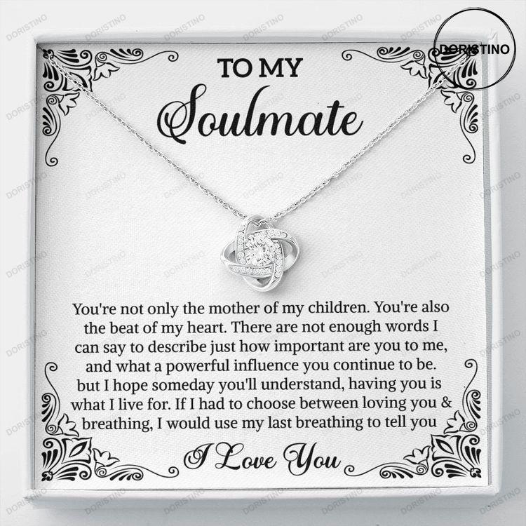 To My Soulmate Soulmate Gift Soulmate Jewelry Love Knot Necklace Gift For Her Doristino Awesome Necklace