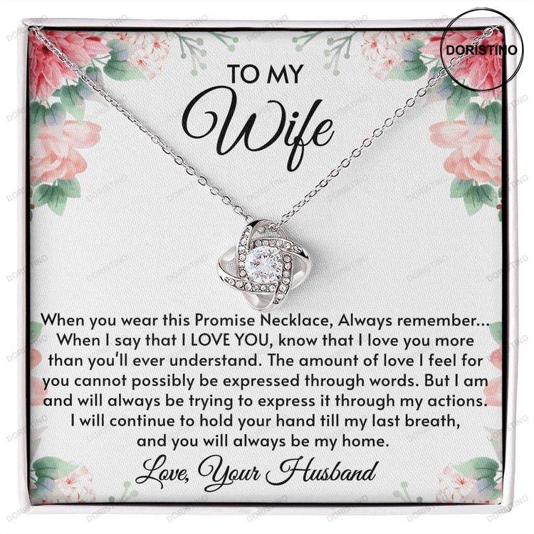 To My Wife Gift From Her Man Gift From Husband Anniversary Gift For Wife Birthday Gift For Her 14k White Gold Or 18k Yellow Gold Over Doristino Trending Necklace