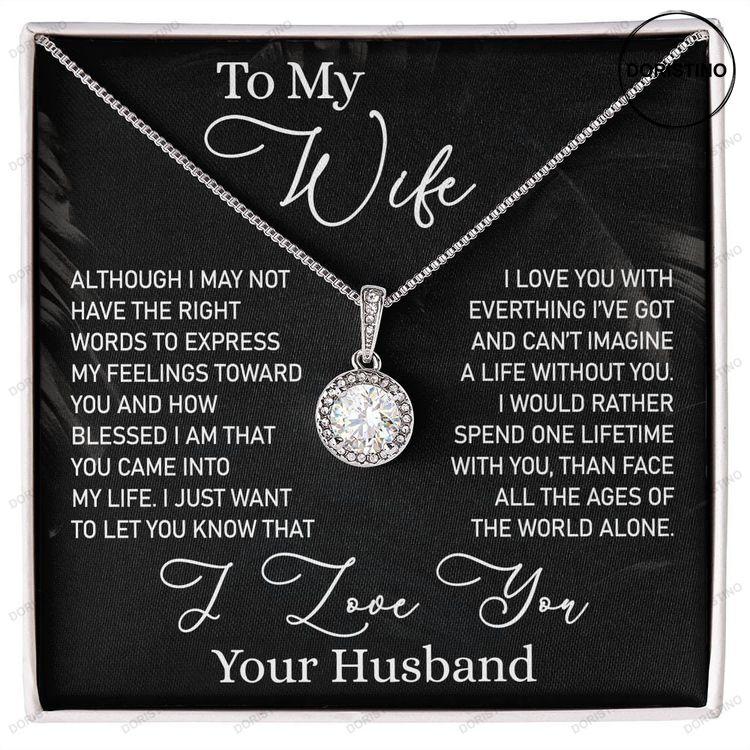 To My Wife Gift From Husband Wife Gift Wife Necklace Eternal Love Necklace Anniversary Gift Valentine Gift Doristino Awesome Necklace