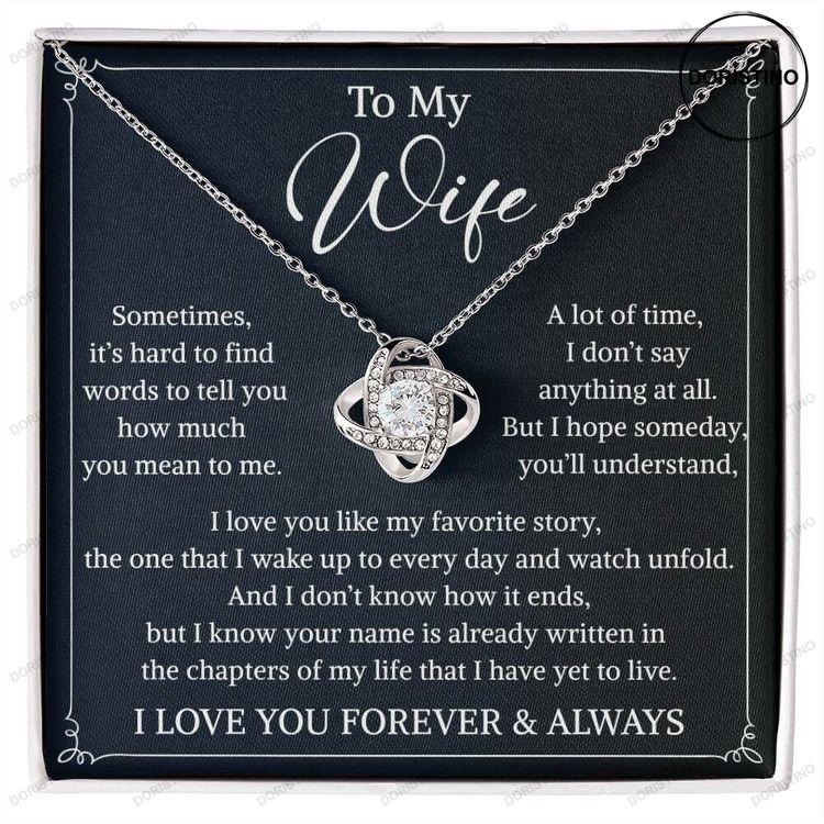 To My Wife Gift Necklace Gift With Message Card For Wife Doristino Limited Edition Necklace