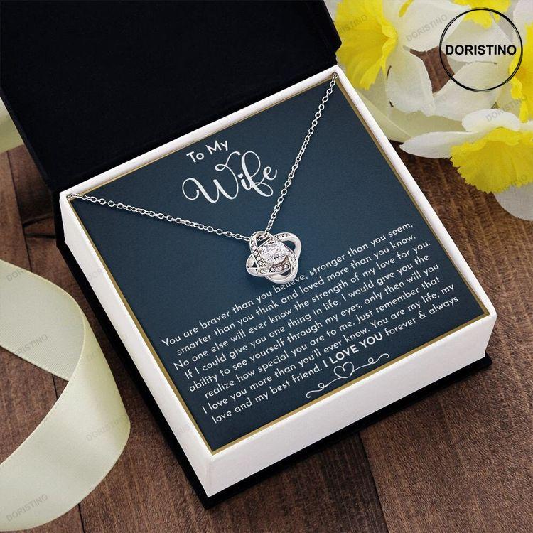 To My Wife Gift To My Wife Message Card Necklace Birthday Gifts For Wife Gift For Wife Birthday Doristino Trending Necklace