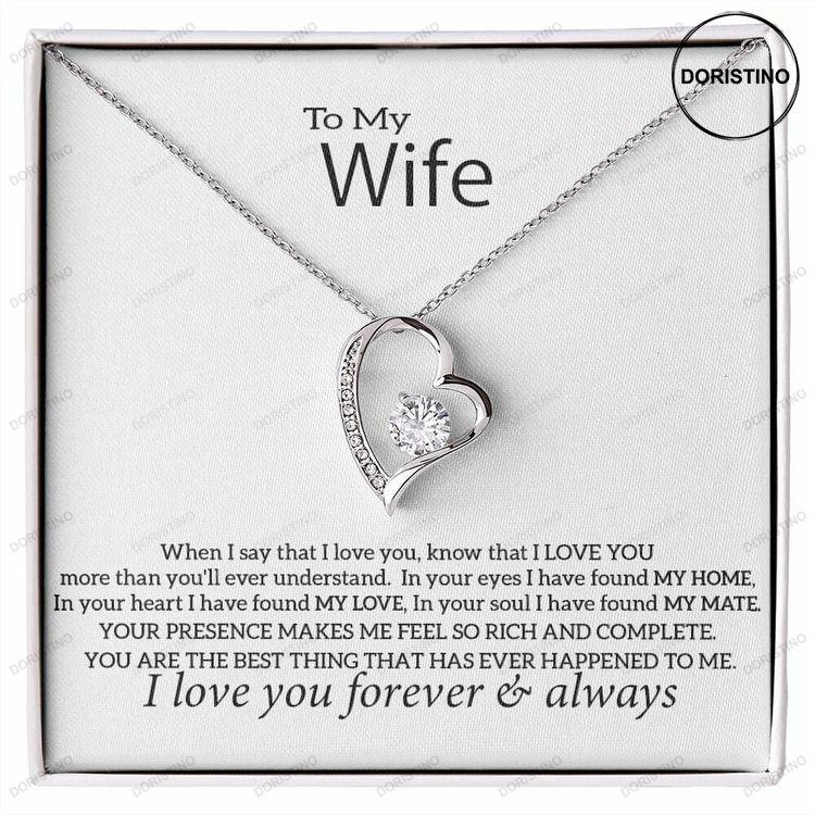 To My Wife Necklace Anniversary Gift For Wife Wife Birthday Gift Gift For Wife Wife Necklace For Christmas Mothers Day Gift For Wife Doristino Limited Edition Necklace