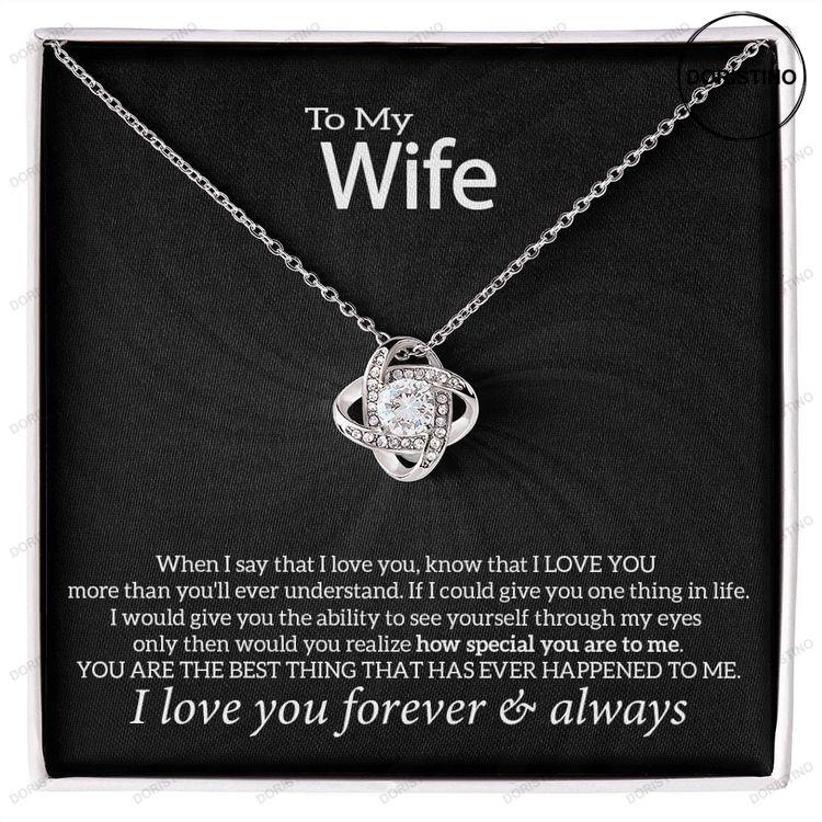 To My Wife Necklace Anniversary Gift For Wife Wife Birthday Gift Gift For Wife Wife Necklace For Valenitne Mothers Day Gift For Wife Doristino Awesome Necklace