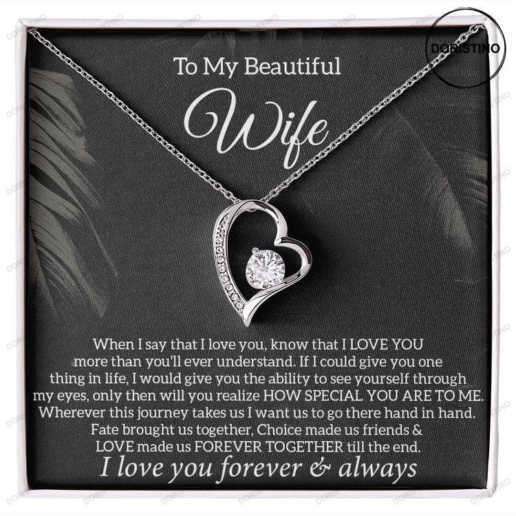 To My Wife Necklace Anniversary Gift For Wife Wife Birthday Gift Wife Necklace For Valentine Day Mothers Day Gift For Wife Doristino Awesome Necklace