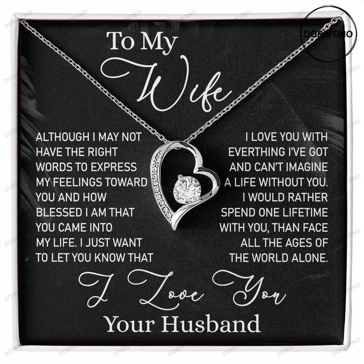To My Wife Necklace Forever Love Necklace Valentine Anniversary Gift For Wife Doristino Awesome Necklace