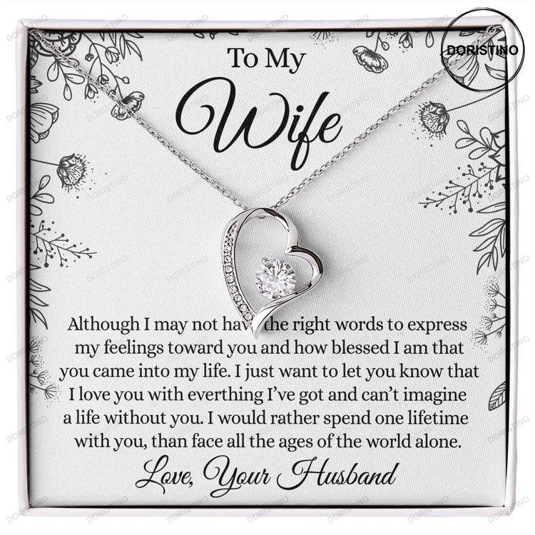 To My Wife Necklace Forever Love Necklace Wife Gift Anniversary Gift Valentine Gift Doristino Trending Necklace