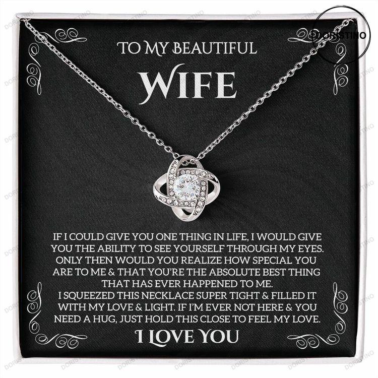 To My Wife Necklace Gift For Wife Wife Birthday Gift Valentine Gifts For Her Love Knot Necklace Doristino Trending Necklace