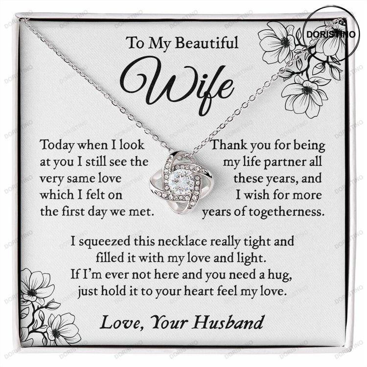 To My Wife Necklace Love Knot Necklace Valentine Gift For Her Gift For Soulmate Gift For Her Doristino Trending Necklace