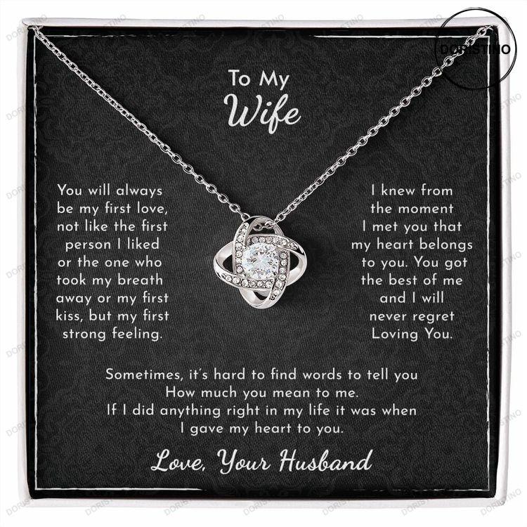 To My Wife Necklace My First Love Gift From Husband Gift For Wife's Birthday Anniversary Valentine Doristino Limited Edition Necklace