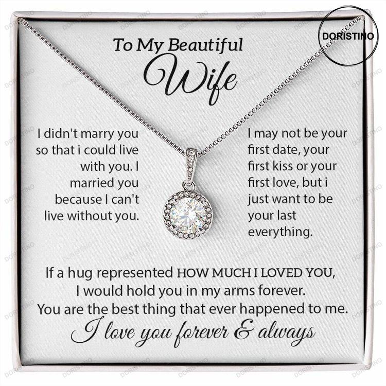 To My Wife Necklace Valentine Gift For Her Gift For Soulmate Gift For Her Doristino Awesome Necklace