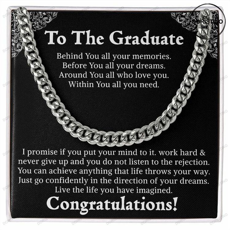 To The Graduate Cuban Necklace Graduate Gift For Him Best Gift For College Graduate Gift For New Graduate Graduation Gifts For Him Doristino Awesome Necklace