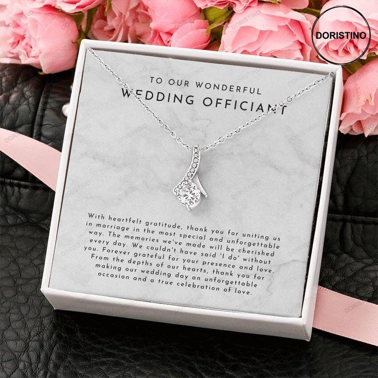 Wedding Officiant Gift Thank You For Marrying Us Gift Thank You Wedding Officiant Gift Wedding Officiant Necklace Wedding Day Gift Doristino Limited Edition Necklace