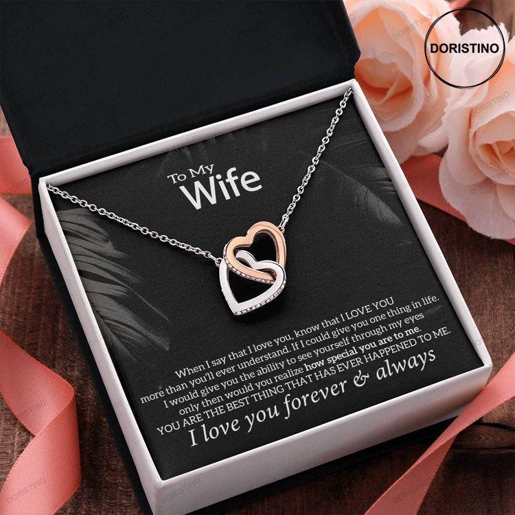Wife Heart Necklace For Our Anniversary Gift Birthday Gift For Wife Doristino Awesome Necklace