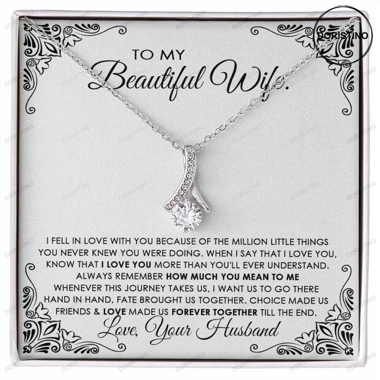 Wife Necklace Gift From Husband Wedding Day Gift Beautiful Wife Necklace Meaningful Gift For Her On Valentine Doristino Trending Necklace