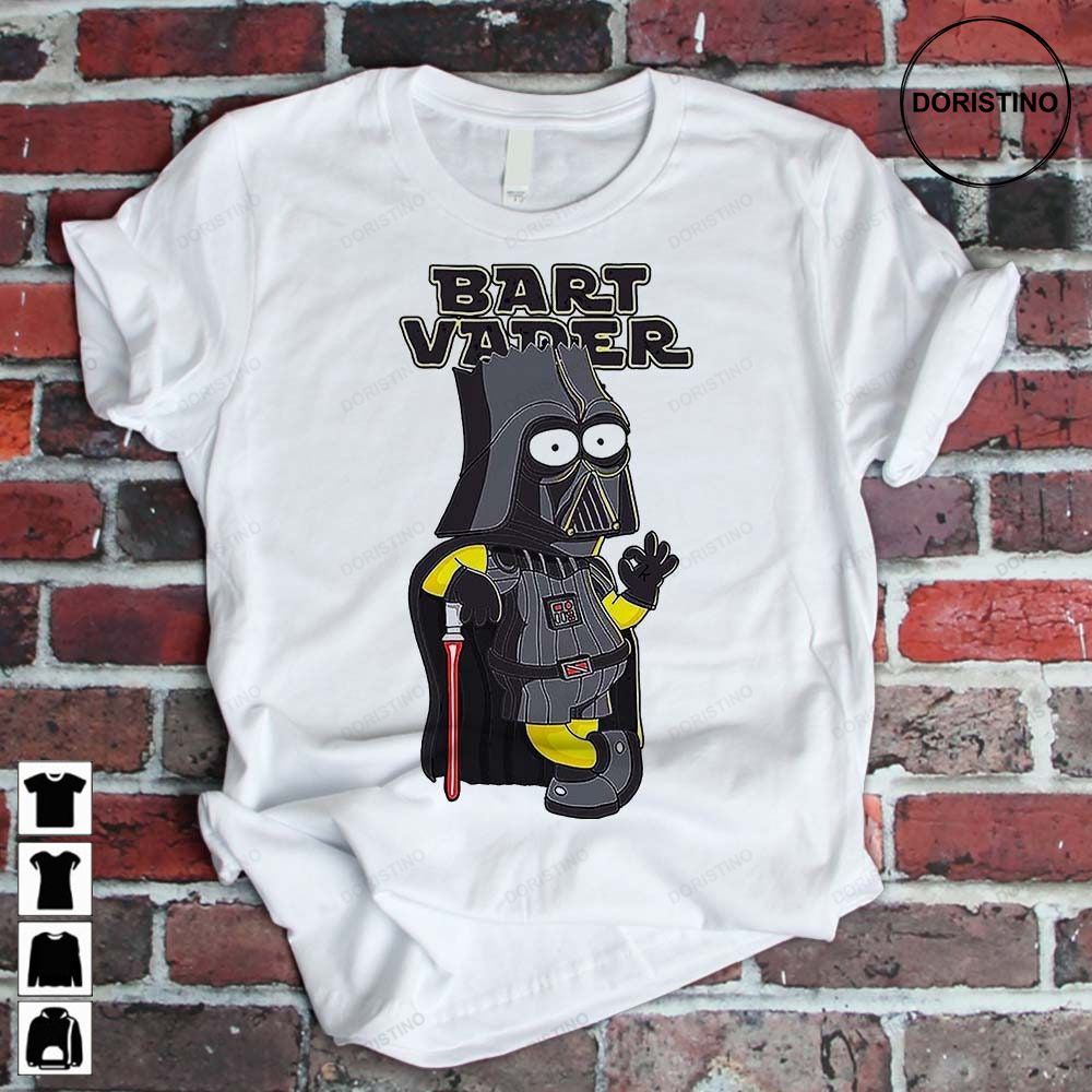 Bart Darth Vader Funny The Simpsons Star Wars Gift Men Women Limited Edition T-shirts
