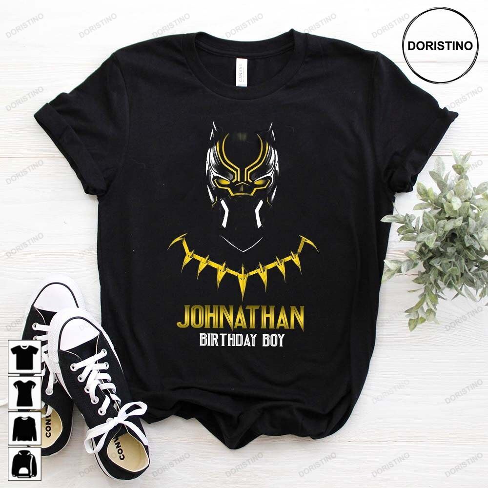Black Panther Personalized Name Birthday Boy For Boys Girls Birthday Gift For Son Daughter Custom Name Limited Edition T-shirts