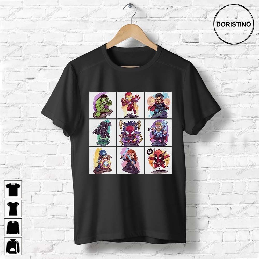 Chibi Avenger American Superhero Unisex For Men Women Funny Comic Fan Awesome Shirts