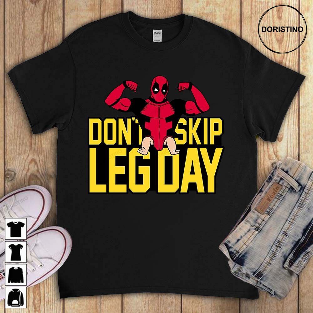 Deadpool Leg Day Avenger Superhero Comic Funny Gym Unisex Gift For Men Women Awesome Shirts