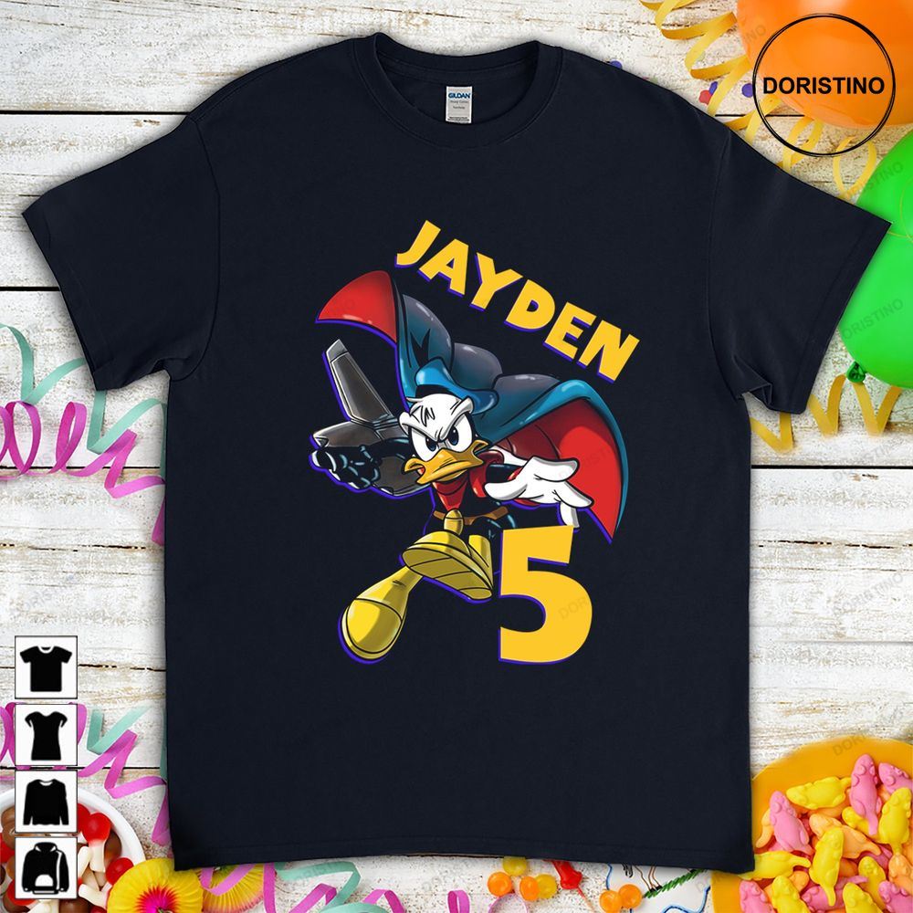 Disney Duck Avenger Birthday Gift For Son Daughter Funny Donald Duck Personalized Custom Name Birthday For Boys Girls Limited Edition T-shirts