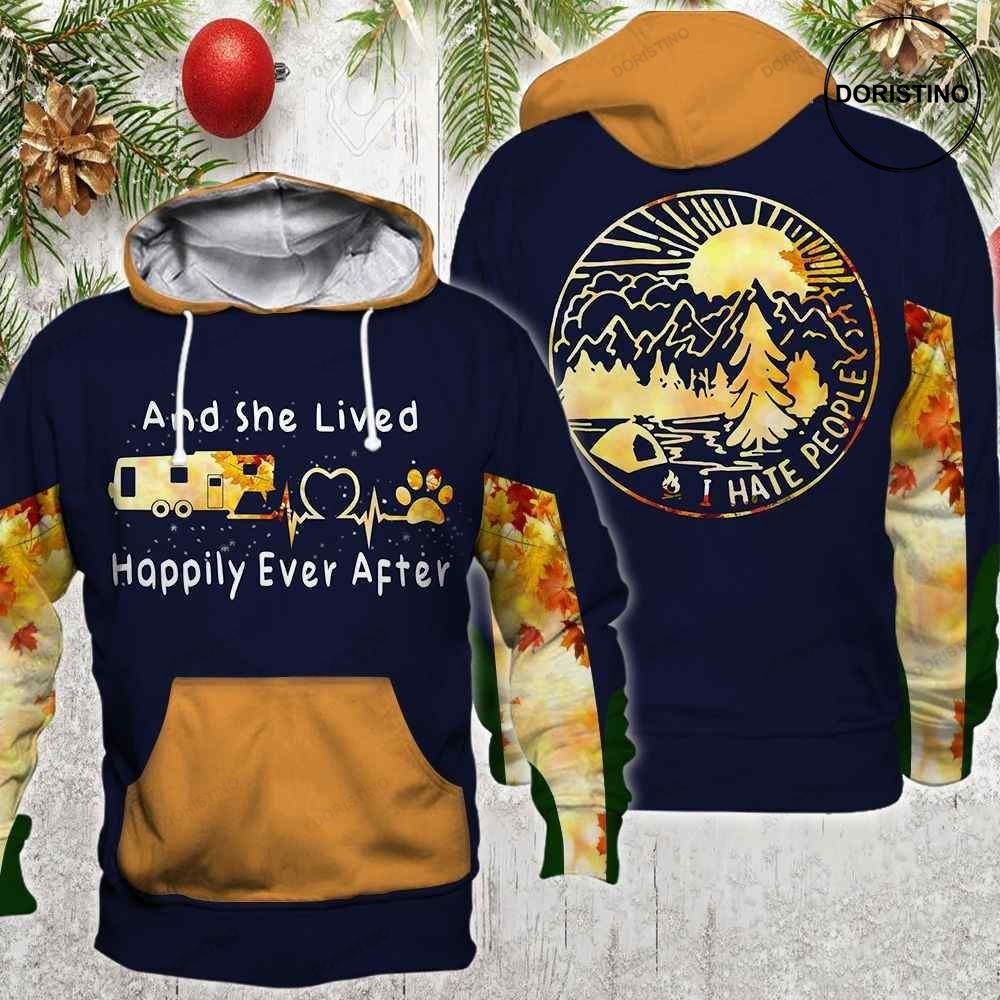 And She Lived Happily Ever After All Over Print Hoodie