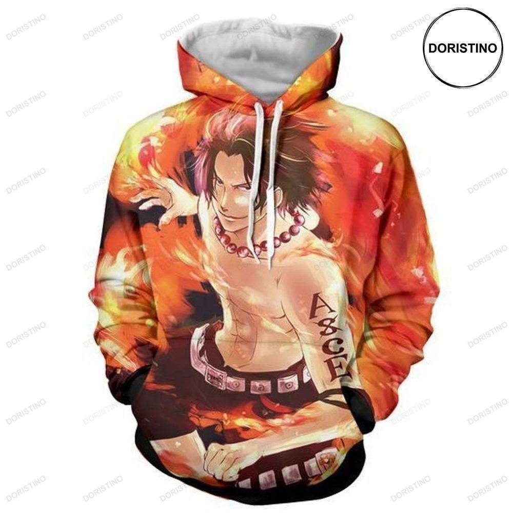 Anime One Piece Ace Portgas D Ace Awesome 3D Hoodie
