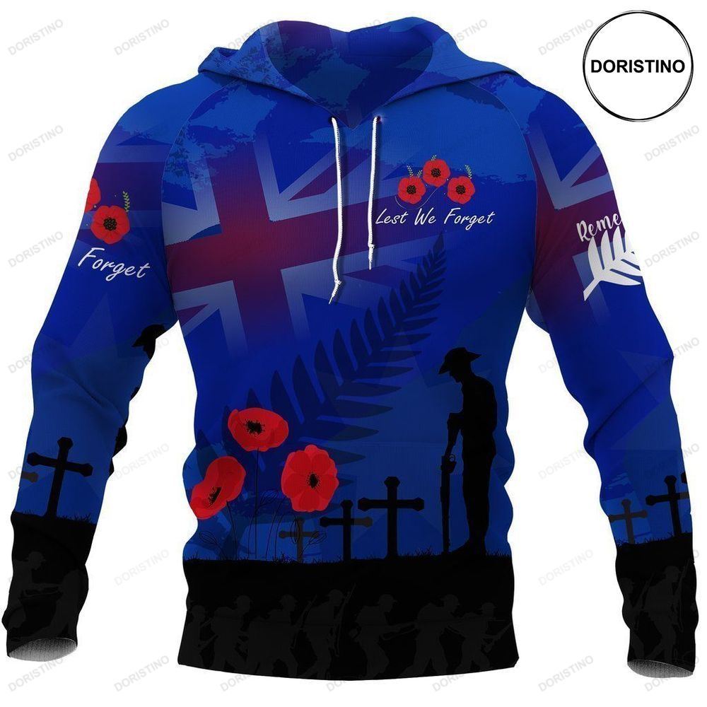Anzac Day Lest We Forget Ed All Over Print Hoodie