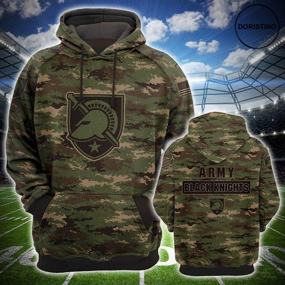 Army Black Knights Camouflage Pattern 1 Cotton Awesome 3D Hoodie
