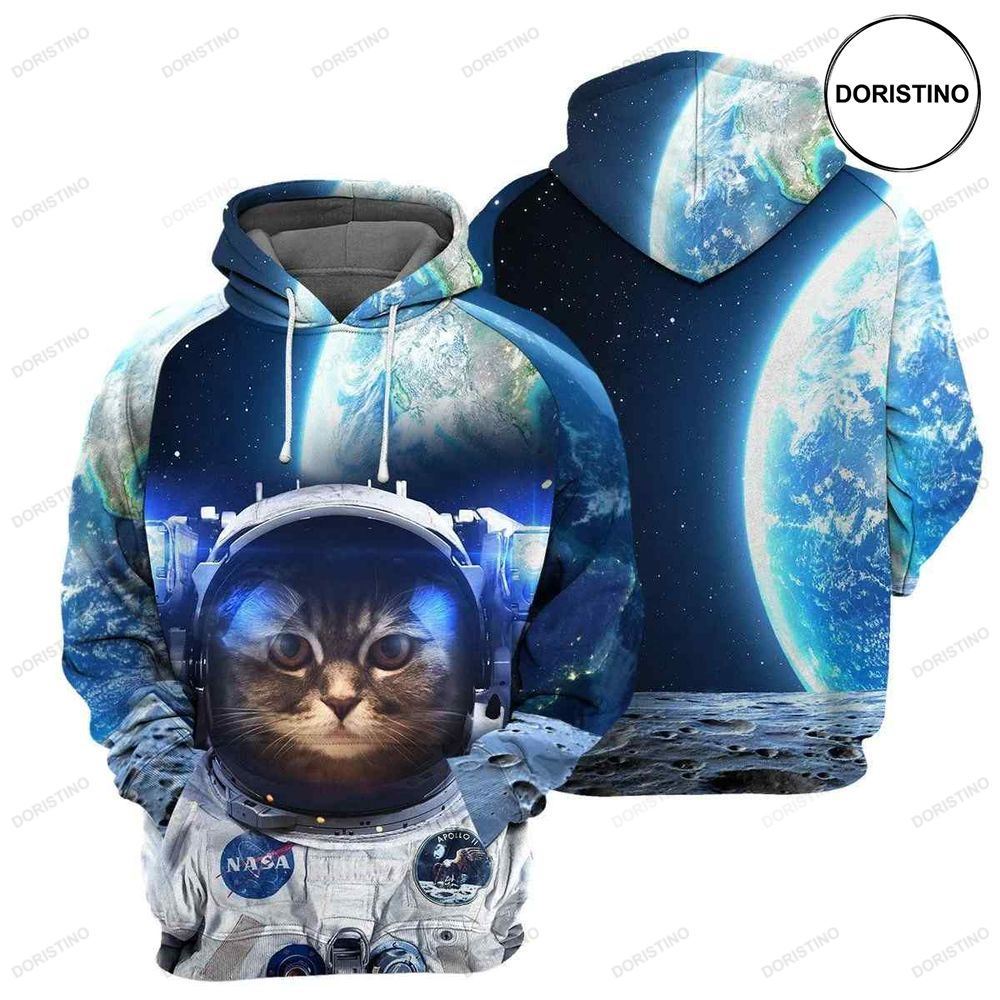 Astronaut Cat Awesome 3D Hoodie