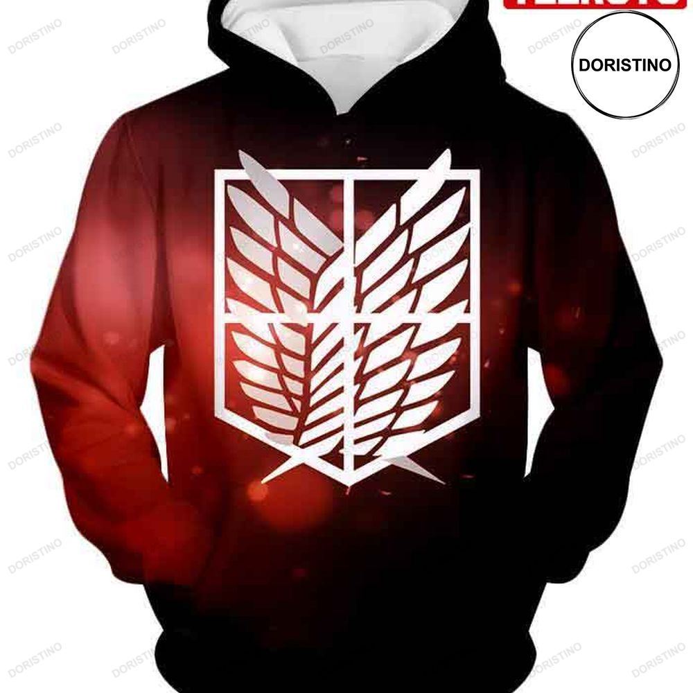 Attack On Titan Cool Survey Corps Emblem Hd All Over Print Hoodie