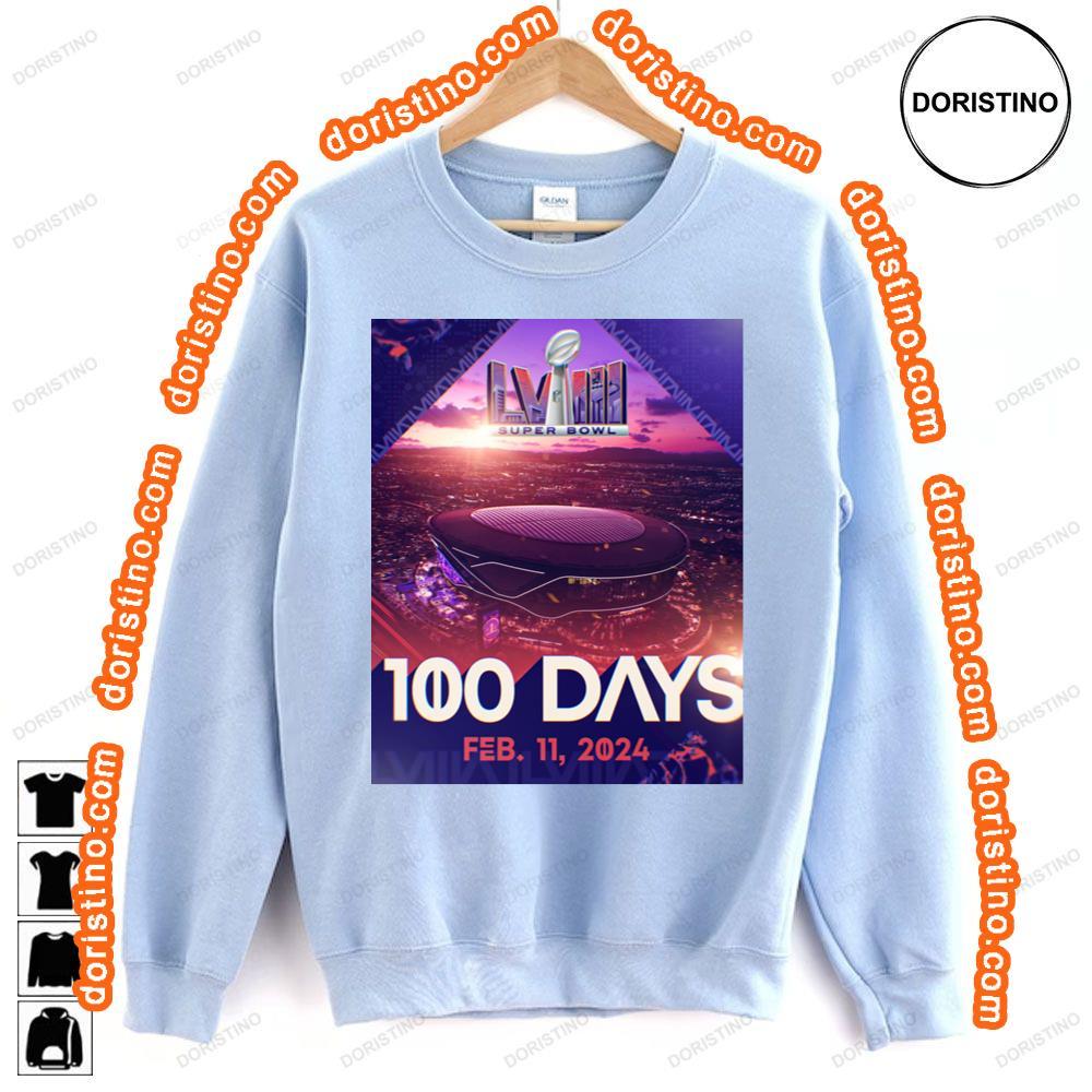 100 Days Super Bowl 2024 Hoodie Tshirt Sweatshirt