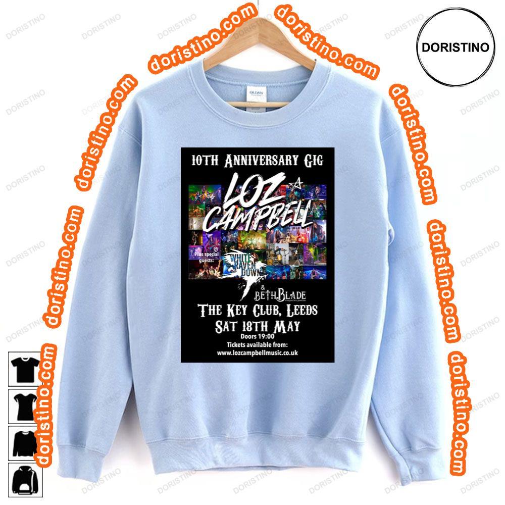 10th Aniiversasy Gig Loz Cbell Sweatshirt Long Sleeve Hoodie